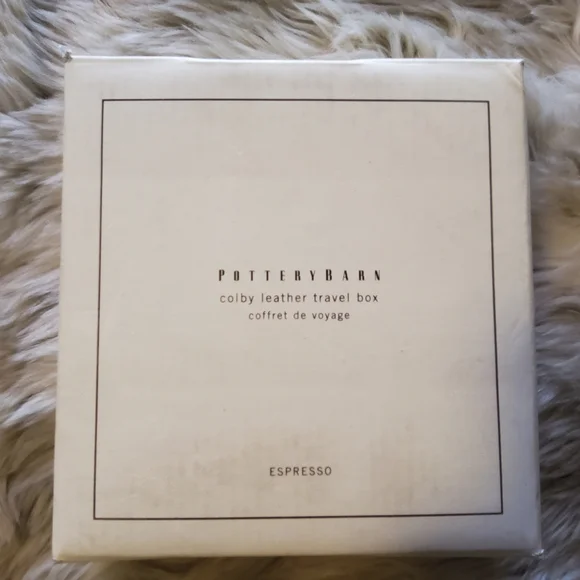 Pottery Barn Colby Leather Travel Box "Espresso" EUC - Picture 2 of 11